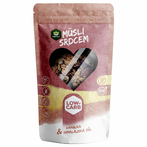 TOPNATUR Low carb müsli srdcem vanilka a himalájská sůl 350 g porovnat ceny