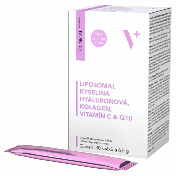 CLINICAL Liposomal kyselina hyaluronová + kolagen + vitamín C 30 sáčků porovnat ceny