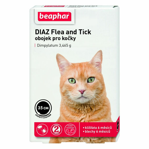 BEAPHAR Antiparazitní obojek pro kočky DIAZ Flea&Tick 35 cm porovnat ceny