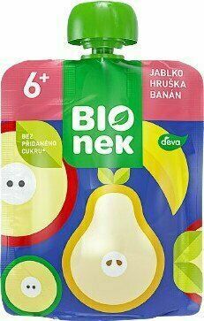 BIOnek Ovocná kapsička jablko, hruška, banán 90g porovnat ceny