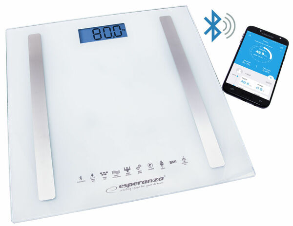 Esperanza Osobní elektronická a diagnostická váha 8v1 s bluetooth B fit - Scale, bílá porovnat ceny