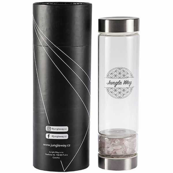 JUNGLE WAY Skleněná láhev s růženínem květ života 600 ml porovnat ceny
