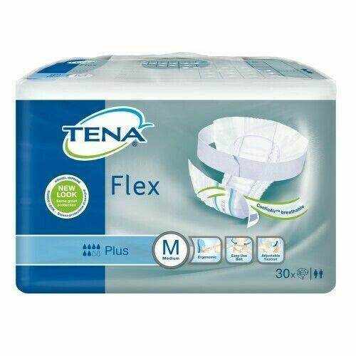 TENA Flex Plus Medium - Inkontinenční kalhotky s páskem na suchý zip (30ks) porovnat ceny