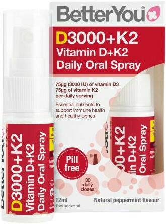 BetterYou Vitamín D+ K2 orální sprej 12 ml porovnat ceny