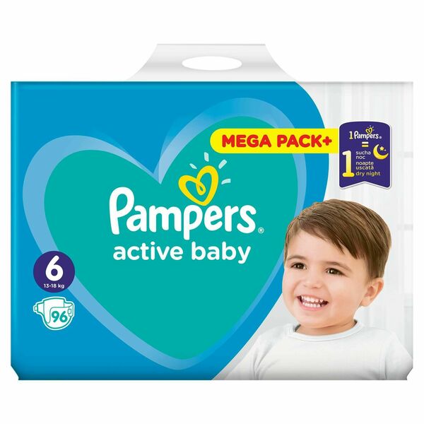 Pampers Active Baby Mega Pack S6 96 ks porovnat ceny