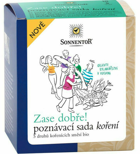 Sonnentor  Bio Kořenicí přípravek Zase dobře "Poznávací sada koření 50g" porovnat ceny