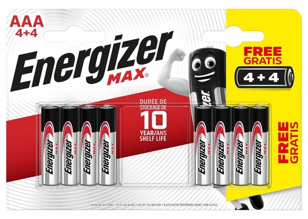 Energizer Max - Mikrotužka AAA/4+4 zdarma 8 ks porovnat ceny