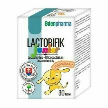 Edenpharma Lactobifík junior přích.pomeranč tbl.30 porovnat ceny