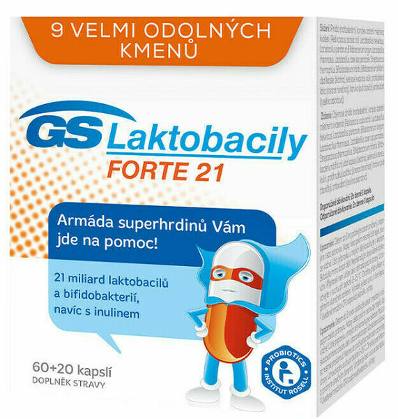 GS Laktobacily Forte21 60+20 kapslí porovnat ceny