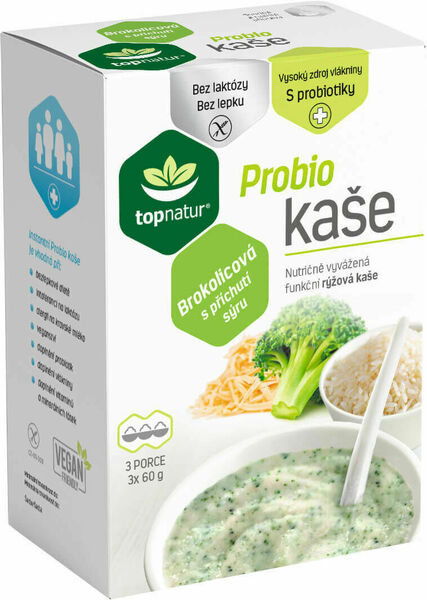 Topnatur Probio kaše brokolicová s příchutí sýru 3x60g porovnat ceny