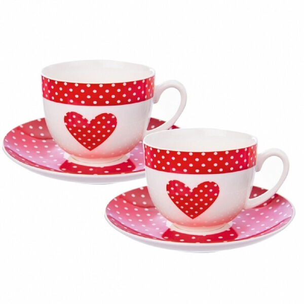 ORION Porcelánový hrnek + podšálek Tečka 0,28 l 2 ks porovnat ceny
