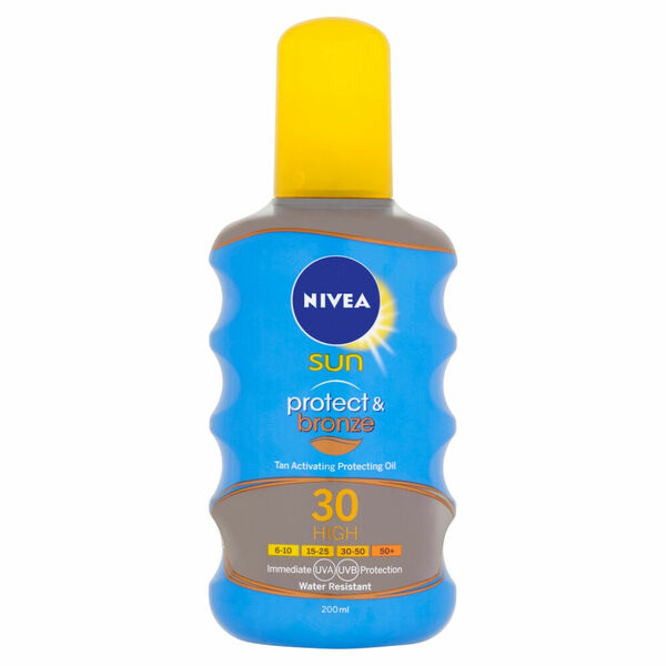 NIVEA Sun Protect & Bronze Olej na opalování podporující zhnědnutí OF 30 200 ml porovnat ceny