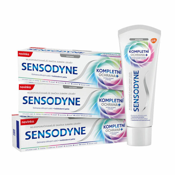 Sensodyne zubní pasta Kompletní ochrana Whitening 3 x 75 ml porovnat ceny