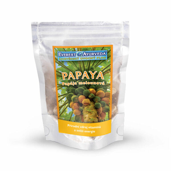 EVEREST AYURVEDA Papaya Vitamín A, C a vápník 100 g sušeného ovoce porovnat ceny