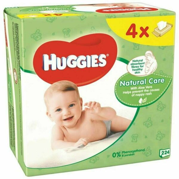 Huggies Vlhčené ubrousky s aloe vera 4x56 ks porovnat ceny