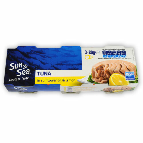 Tuňák ve slunečnic. oleji s citrónem 3x80g Sun&Sea porovnat ceny