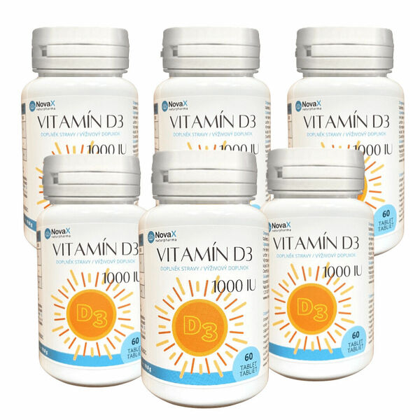 Novax Naturpharma Vitamín D3 6x 60 tablet porovnat ceny
