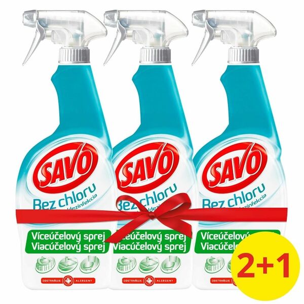 Savo Víceúčelový dezinfekční sprej bez chloru 3x700ml porovnat ceny