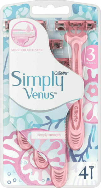 Gillette Venus Simply Venus 3 Jednorázová holítka 4 ks porovnat ceny