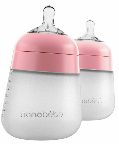 Nanobébé silikonová dětská Flexy - růžová 2x270ml 2 ks porovnat ceny