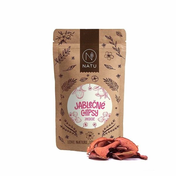 NATU Jablečné chipsy jahodové 45 g porovnat ceny