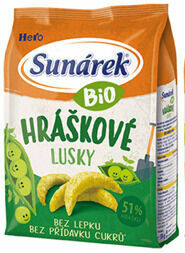 Sunárek Bio křupky hráškové lusky 50g porovnat ceny