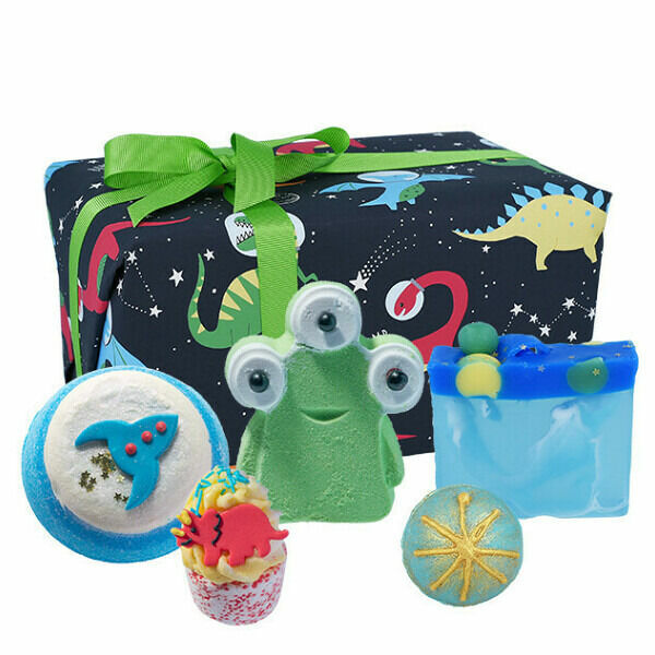 BOMB COSMETICS Dino-Mite Šumivá bomba do koupele + mýdlo + špalíček do koupele + kulička do koupele Dárkové balení porovnat ceny