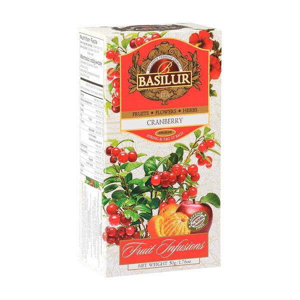 BASILUR Fruit Cranberry ovocný čaj 25 sáčků porovnat ceny