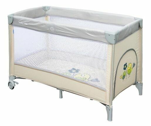 Dětská cestovní postýlka Baby Mix Vrabci béžová porovnat ceny