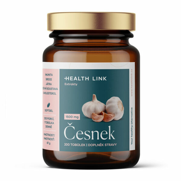 HEALTH LINK Česnek extrakt 1500 mg 200 tobolek porovnat ceny