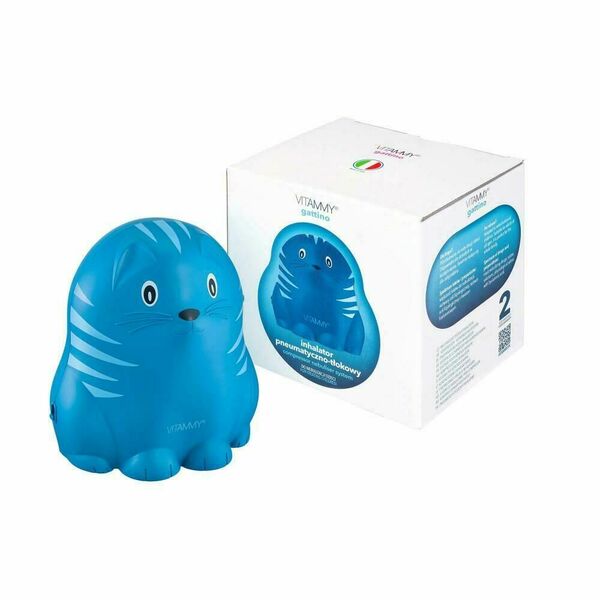 Vitammy Gattino A1503 Dětský inhalátor ve veselém tvaru koťátka, modrý porovnat ceny