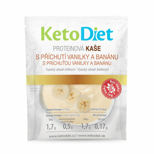 KETODIET Proteinová kaše s příchutí vanilky a banánu 7 porcí porovnat ceny