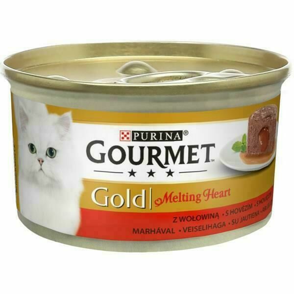 Gourmet Gold konzerva pro kočky - Melting heart paštika hovězí 85g porovnat ceny