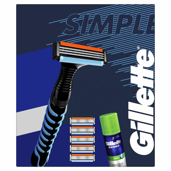 Gillette Dárková sada Sensor3 - Holicí strojek + 5 hlavic + holicí gel porovnat ceny