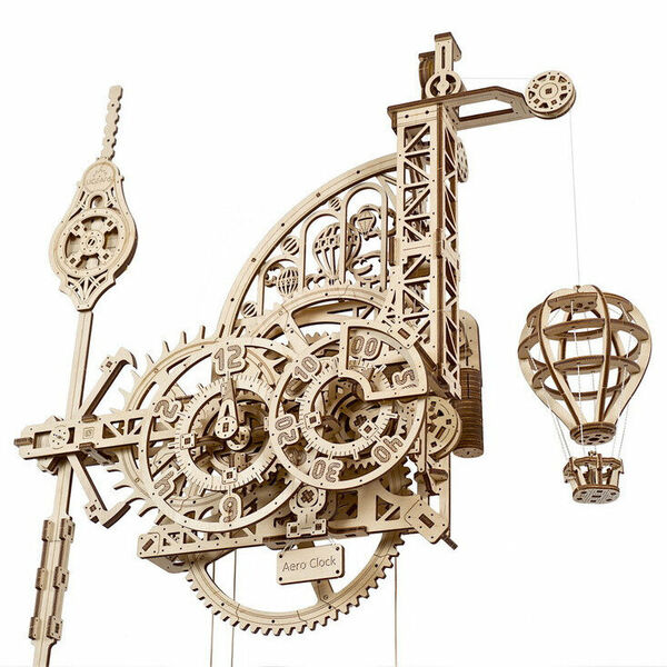Ugears  3D dřevěné mechanické puzzle Nástěnné hodiny Aero porovnat ceny