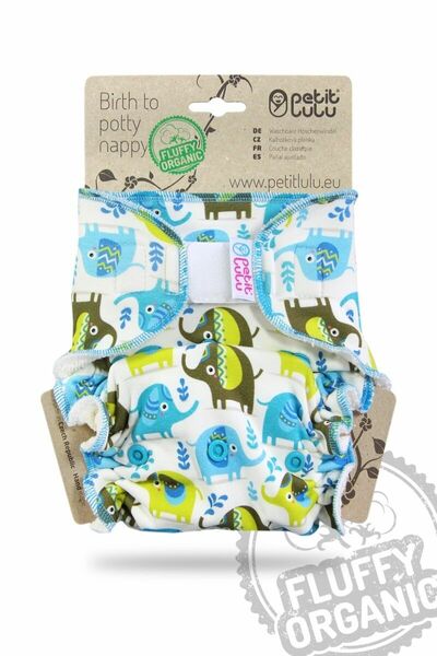 Petit Lulu - Kalhotkové pleny na suchý zip, Fluffy Organic - Slůňata porovnat ceny
