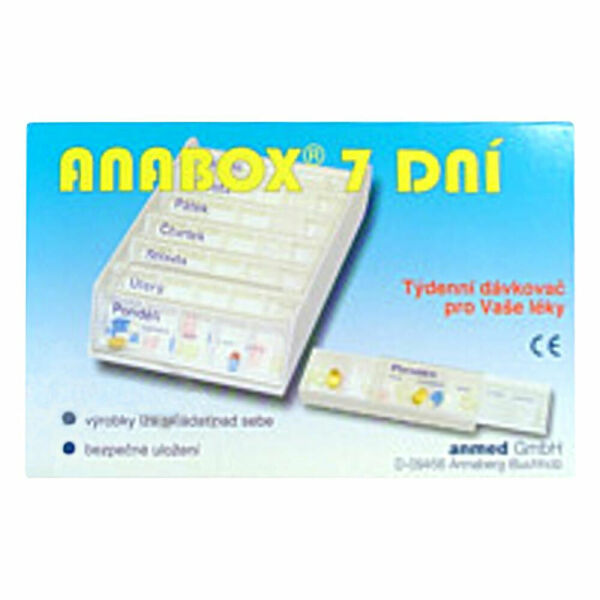 ANABOX Dávkovač na léky 7 dní Azurový porovnat ceny