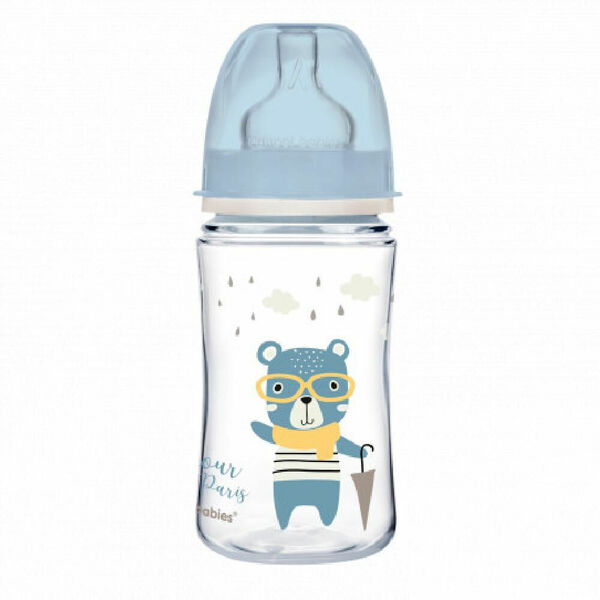 CANPOL BABIES Lahev se širokým hrdlem BONJOUR PARIS modrá 240 ml porovnat ceny