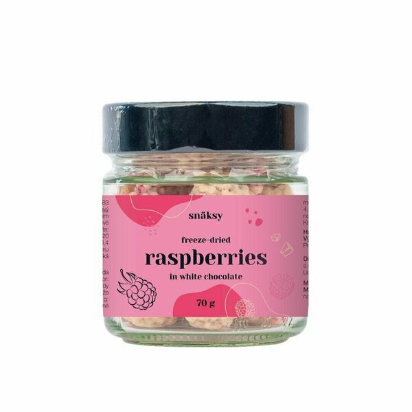 Snäksy Lyofilizovaná malina v bílé čokoládě 70 g porovnat ceny
