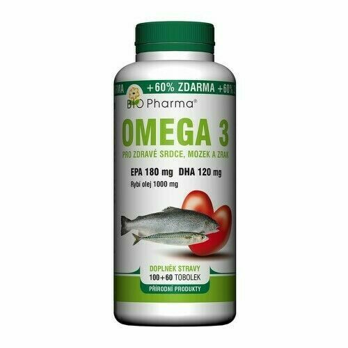 Omega 3 1000mg Epa180mg+dha120mg Tobolek 100+60 Bio-ph porovnat ceny