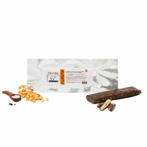 Telcek Proteinová tyčinka Hovězí, arašídy, datle, sůl a pepř 50 g porovnat ceny