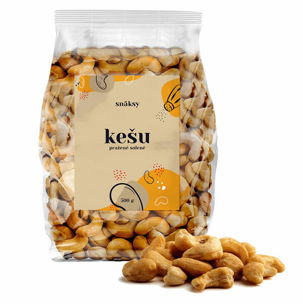 Snӓksy Kešu pražené solené 500 g porovnat ceny