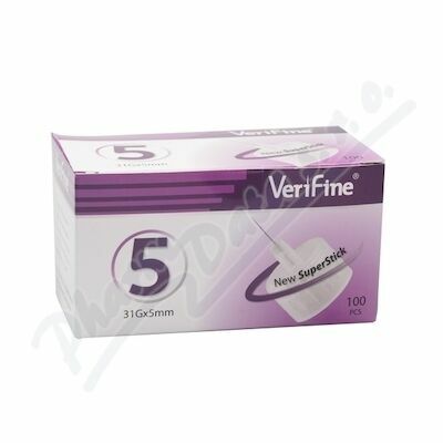 INZULÍNOVÉ JEHLY VERIFINE PRO VŠECHNA INZULÍNOVÁ PERA, 31G X 5 MM, 100 KS porovnat ceny