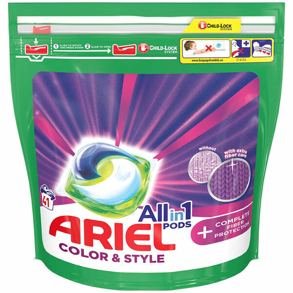 ARIEL Allin1 Color & Style + Complete Fiber Protection Kapsle na praní 41 PD porovnat ceny