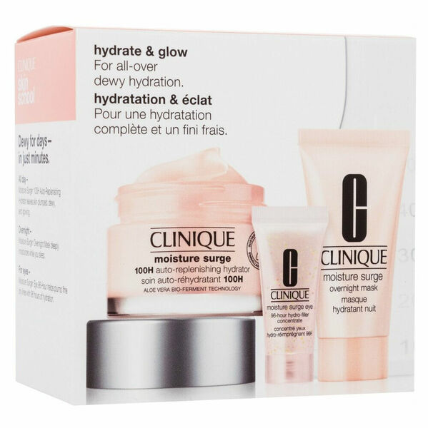 CLINIQUE HYDRATE & GLOW GIFT SET Hydratační pleťový krém 50 ml + pleťová maska 30 ml + oční gel 5 ml Dárkové balení porovnat ceny