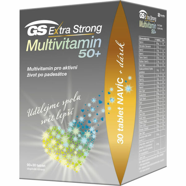 GS Extra strong multivitamin 50+ 90 + 30 tablet DÁREK 2021 porovnat ceny