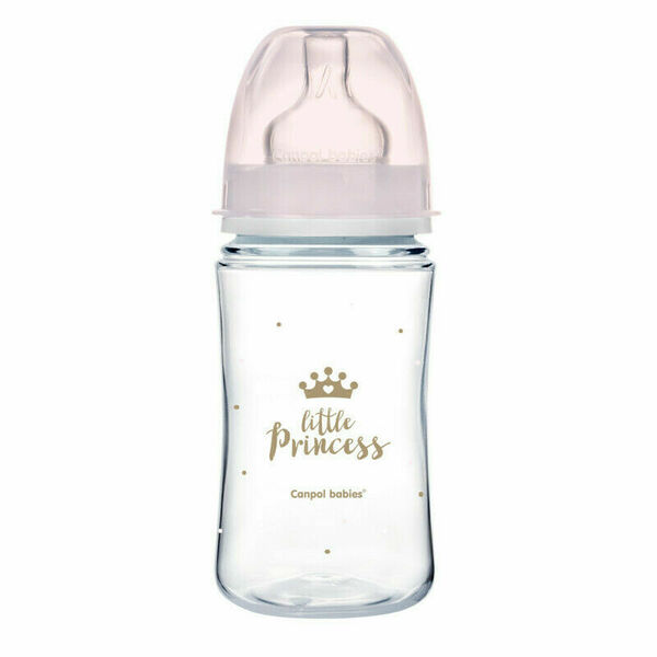 Canpol babies Lahev se širokým hrdlem ROYAL BABY 240ml růžová porovnat ceny