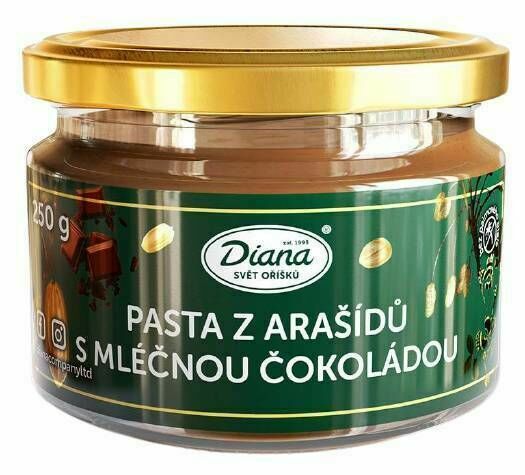 Diana Company Pasta z arašídů s mléčnou čokoládou 250g porovnat ceny
