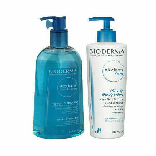 BIODERMA ATODERM Krém 500ml + Sprchový gel 500ml porovnat ceny