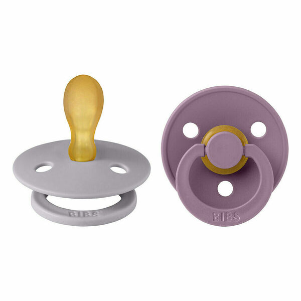 Bibs Colour symetrické dudlíky z přírodního kaučuku velikost 1, Fossil Grey / Mauve 2 ks porovnat ceny